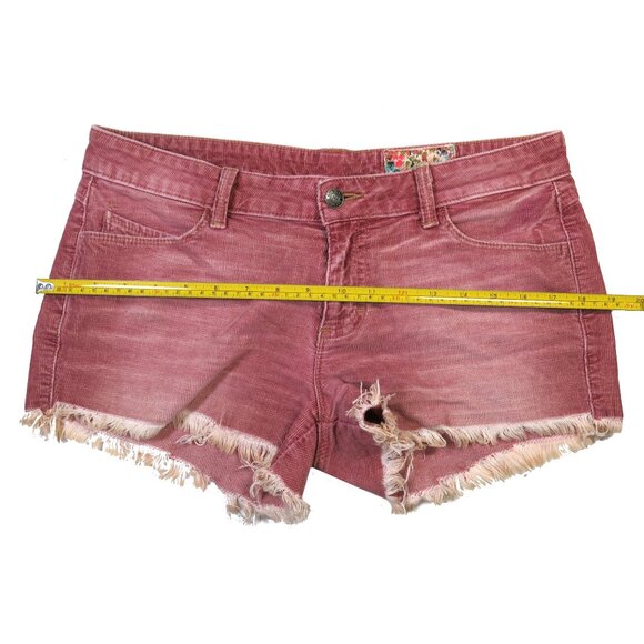 Siwy Alia Corduroy Shorts , You'll Beige Mine, 28, Distressed Red - Picture 5 of 7